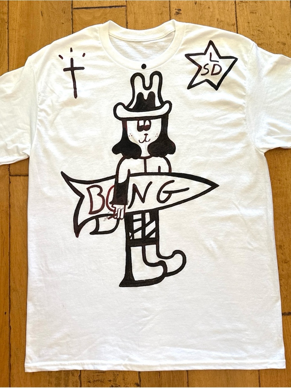 White Graphic Surf Character Tee